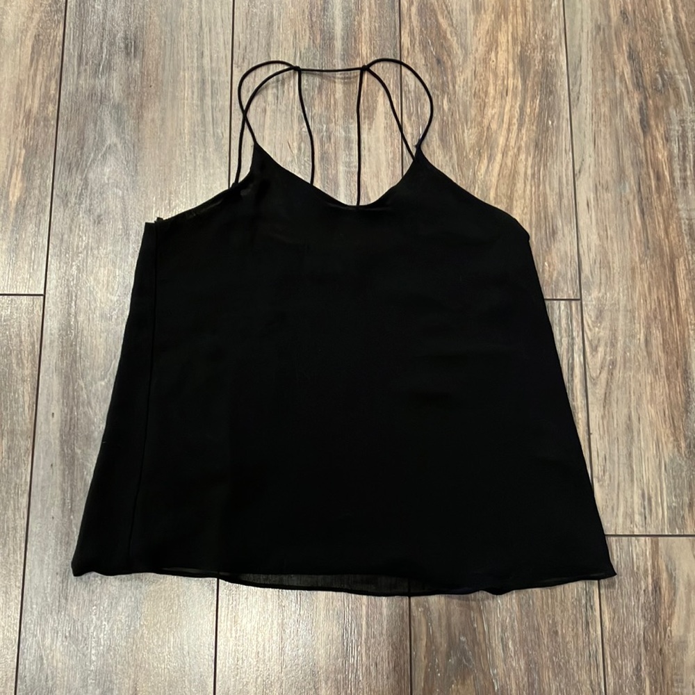 E M Black Strap Top